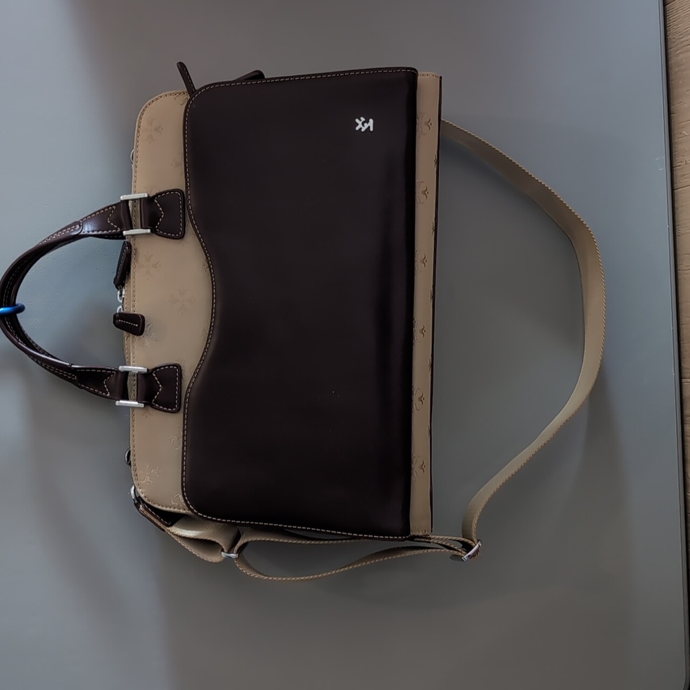Brown and Tan Moonsus Laptop Bag